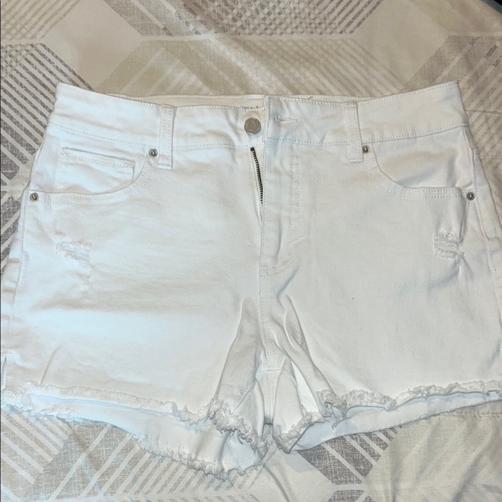 White Denim Women Shorts